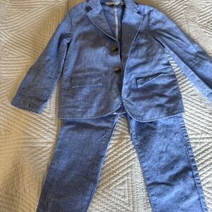 Janie and Jack Blue Boys Kids Suit Set 4T